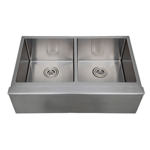 Doppel gebürstete Satin Finish Schürze Spüle - Rundwinkel