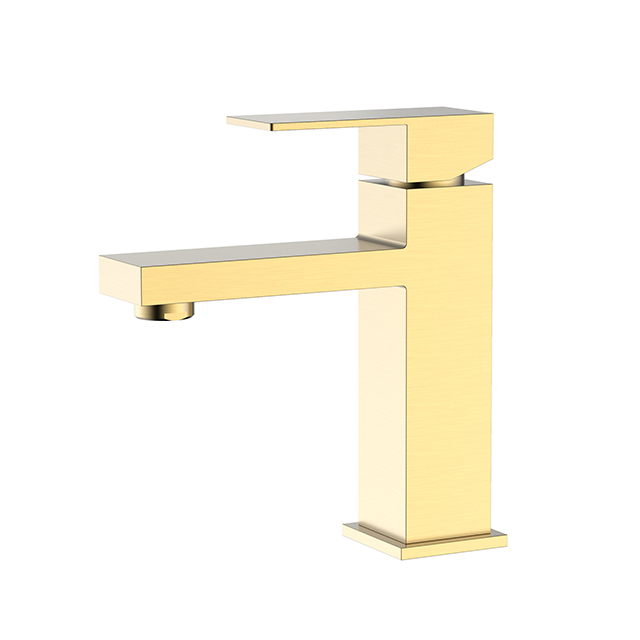 Solid Brush Gold Edelstahl Badarmatur