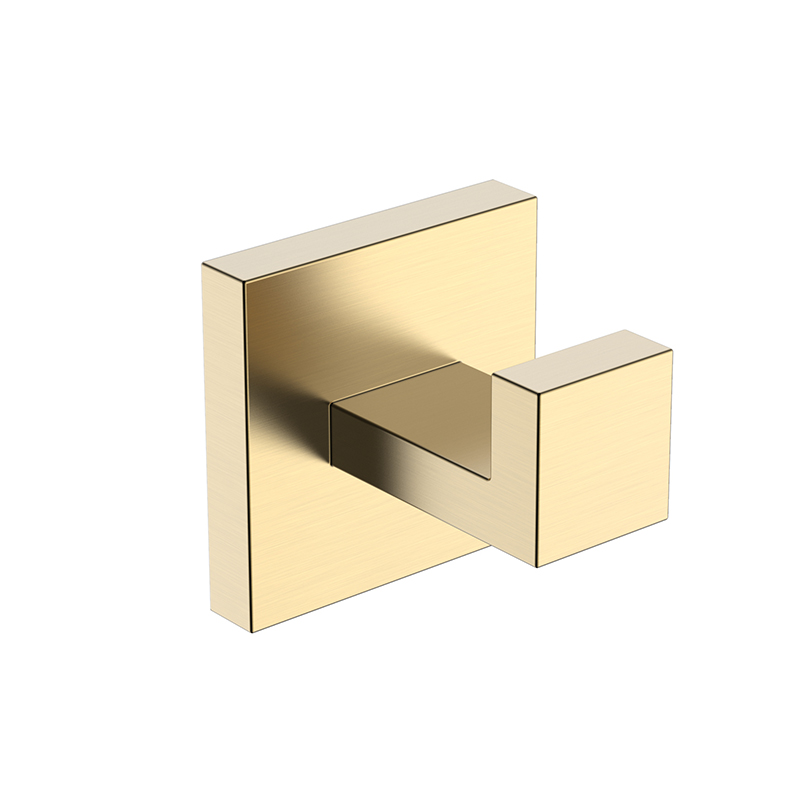 Gebürsteter quadratischer Wandhaken für Badezimmer-Bademantel