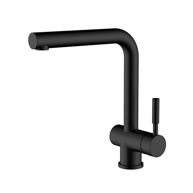 SS Matte Black Pull Out Küchenhahn