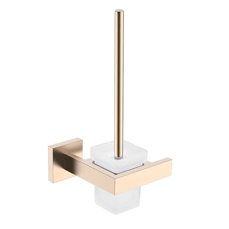 Wandmontiertes Toilettenbürsten- und Halterset in Roségold