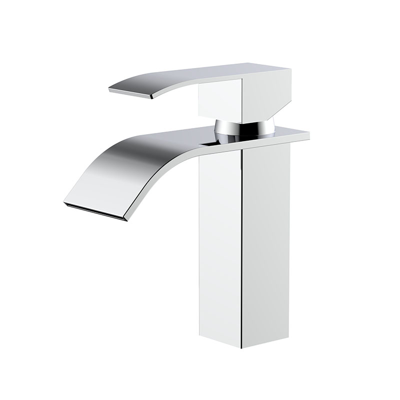 Chrom-Wasserfall-Edelstahl-Waschtischarmatur