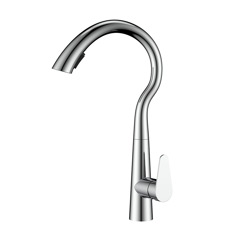 Schwanenhals Chrom Edelstahlspüle Mixer für Küche